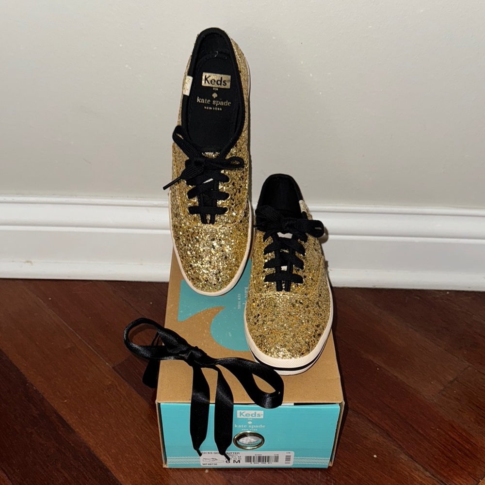 Keds x Kate Spade Gold Glitter Women's Sneakers